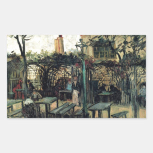 Sticker Rectangulaire Terrasse d'un café sur Montmartre La Guinguette