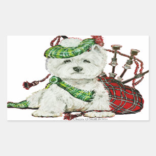 Sticker Rectangulaire Terrier de West Highland