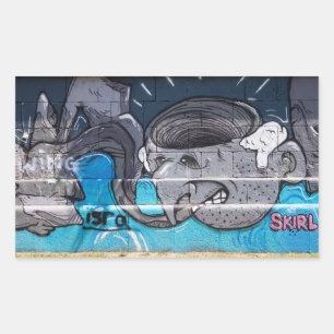 Sticker Rectangulaire Tête bizarre