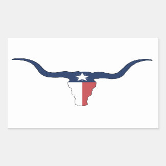 Sticker Rectangulaire Texas Longhorn