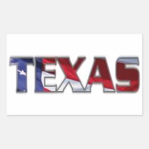 Sticker Rectangulaire Texas patriotique