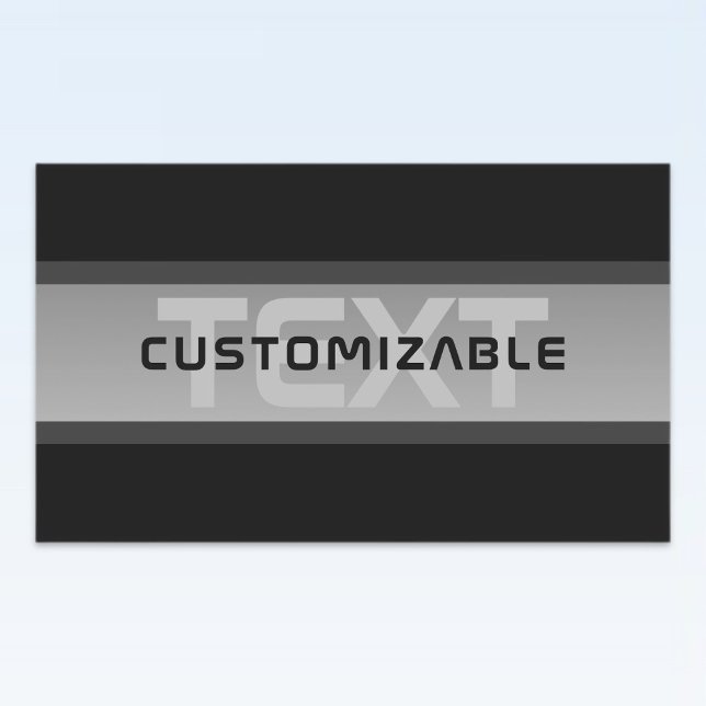 Sticker Rectangulaire Texte calqué moderne personnalisable | Noir & Gris (Créateur téléchargé)