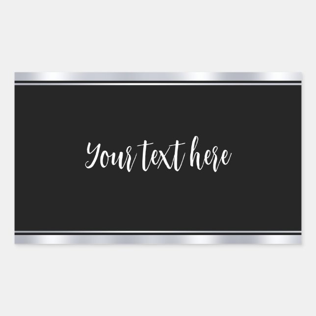 Sticker Rectangulaire Texte de typographie personnalisé modèle vierge ar (Devant)