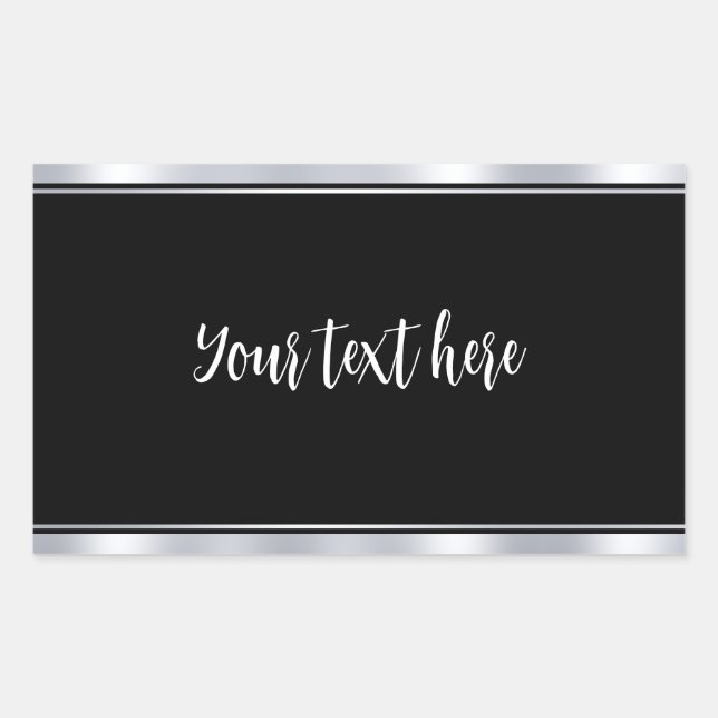 Sticker Rectangulaire Texte de typographie personnalisé modèle vierge fa (Devant)