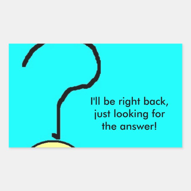 Sticker Rectangulaire texte drôle, point d'interrogation disparu émoji (Devant)