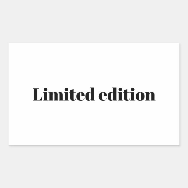 Sticker Rectangulaire Texte en édition limitée (Devant)