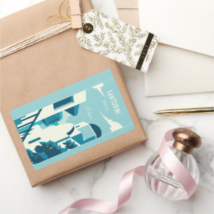 Sticker Rectangulaire Texte personnalisé Grèce