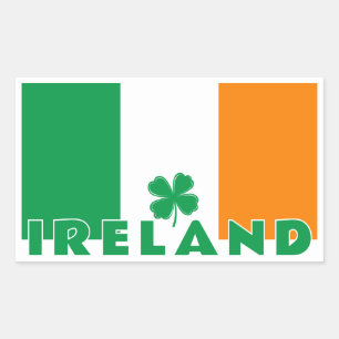Sticker Rectangulaire Texte personnalisé Irlande