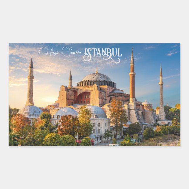 Sticker Rectangulaire Texte personnalisé Istanbul (Devant)