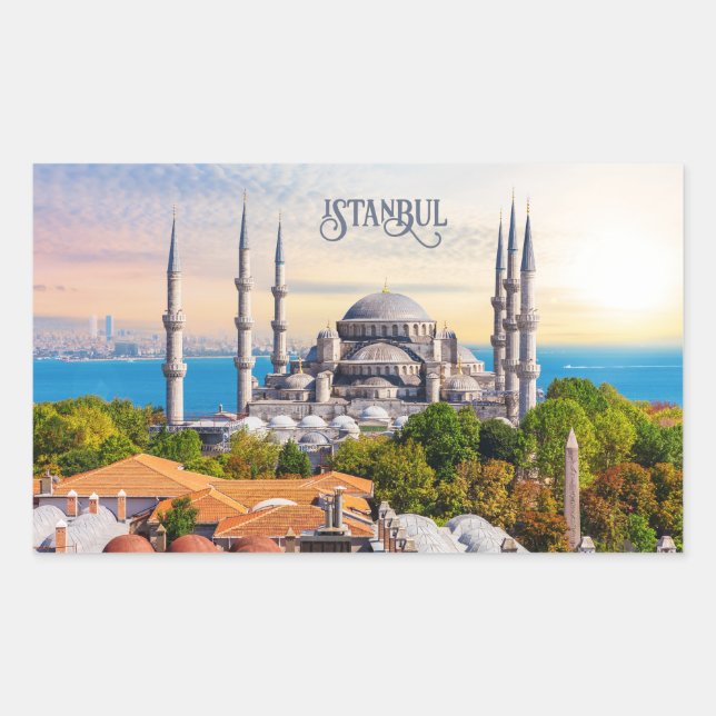 Sticker Rectangulaire Texte personnalisé Istanbul (Devant)