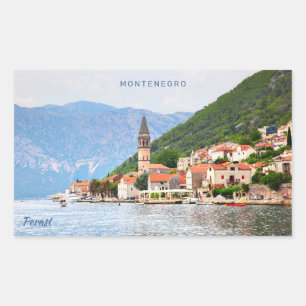 Sticker Rectangulaire Texte personnalisé Monténégro
