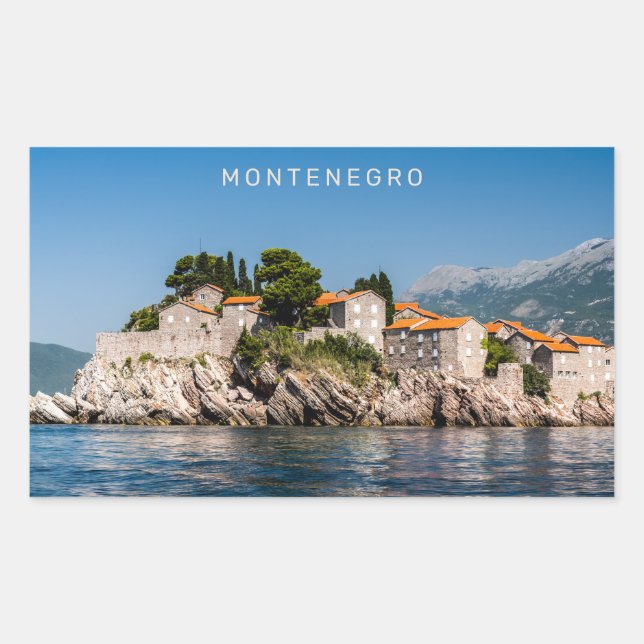 Sticker Rectangulaire Texte personnalisé Monténégro (Devant)