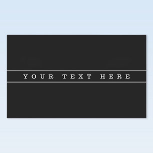 Sticker Rectangulaire Texte simple élégant et fines rayures