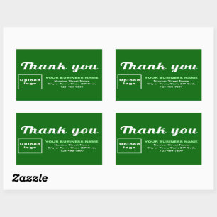 Sticker Rectangulaire Textes du Merci d'affaires sur l'écologie