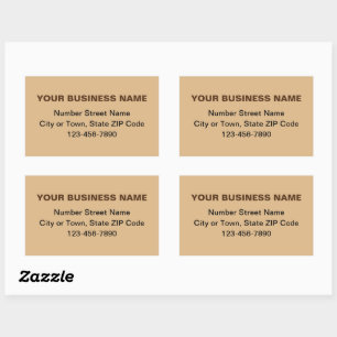 Sticker Rectangulaire Textes simples minimaux Marque commerciale sur Bro