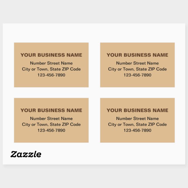 Sticker Rectangulaire Textes simples minimaux Marque commerciale sur Bro (Feuille)