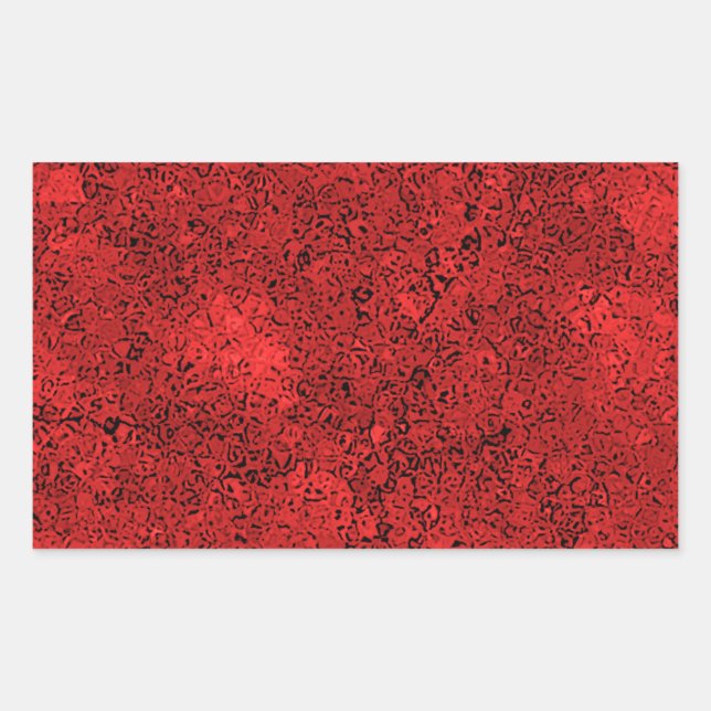 Sticker Rectangulaire Texture de roche de lave rouge (Devant)