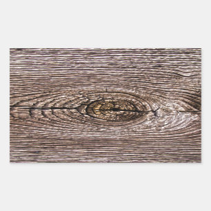 Sticker Rectangulaire Texture du grain de bois