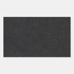 Sticker Rectangulaire Texture en cuir noir