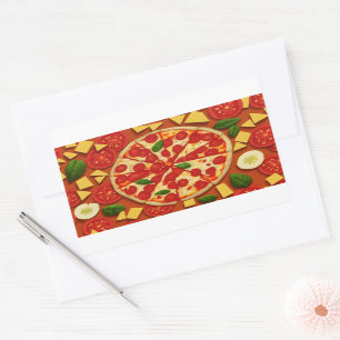 Sticker Rectangulaire Texture fromage abstrait cool tomate