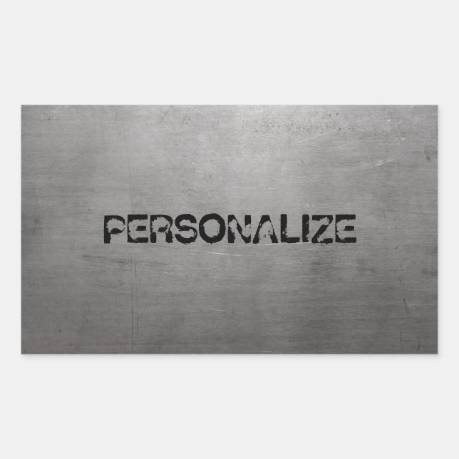 Sticker Rectangulaire Texture métallique brossée (Devant)