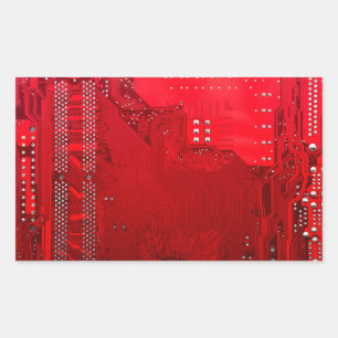 Sticker Rectangulaire texture motif de la carte mère de circuit électron