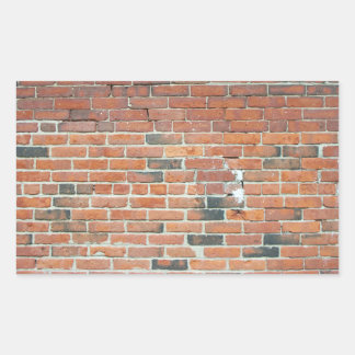 Sticker Rectangulaire Texture vintage de mur en briques rouges