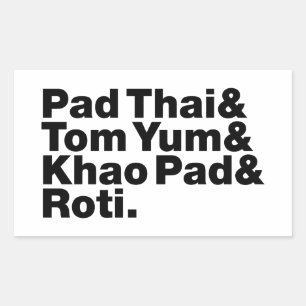 Sticker Rectangulaire Thai Street Food
