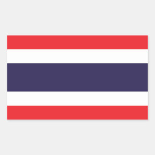 Sticker Rectangulaire Thaïlande - Drapeau thaï