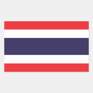 Sticker Rectangulaire Thaïlande - Drapeau thaï