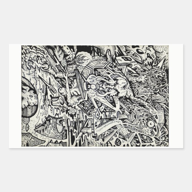 Sticker Rectangulaire The Adept, par Brian Benson (Devant)