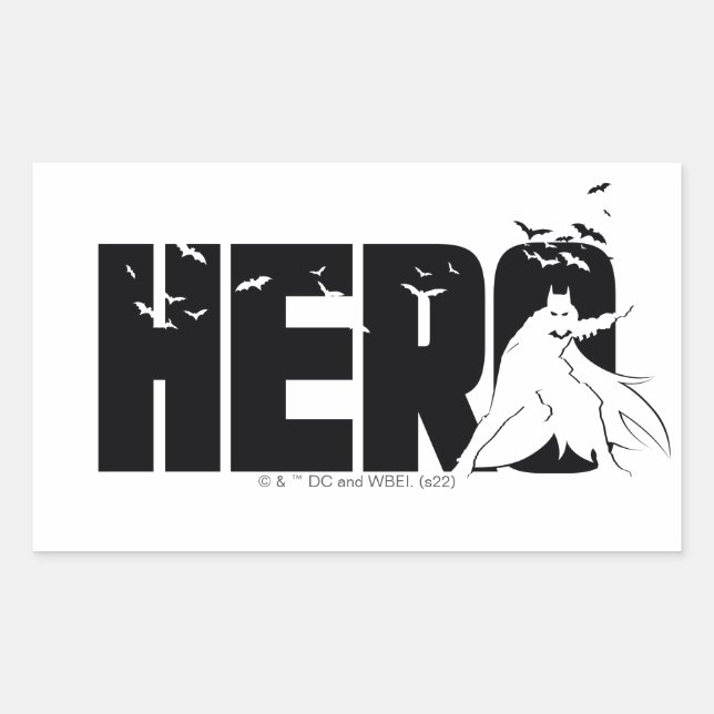 Sticker Rectangulaire The Batman "Hero" Graphic (Devant)