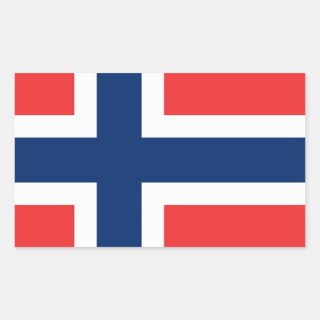 Sticker Rectangulaire The Flag of Norway - Scandinavia (Devant)
