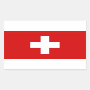 Sticker Rectangulaire The Flag of Switzerland