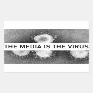 Sticker Rectangulaire The media is the virus