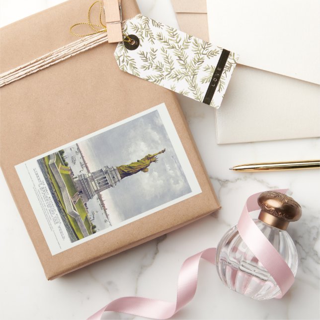 Sticker Rectangulaire The Statue of Liberty, The Great Bartholdi Statue (Cadeaux)