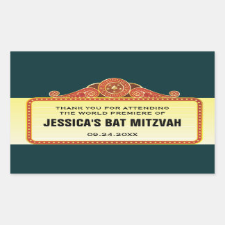 Sticker Rectangulaire Theater Marquee Bar Bat mitzvah