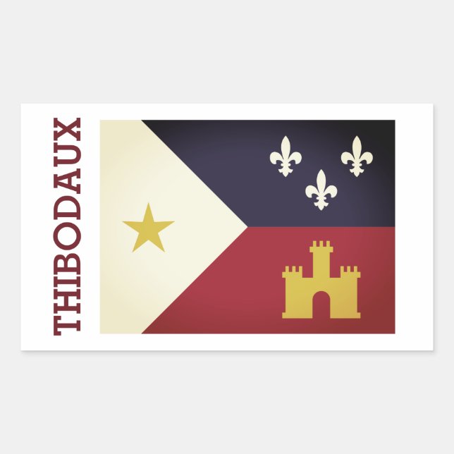 Sticker Rectangulaire Thibodaux, Louisiane (Devant)