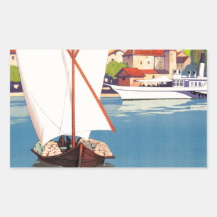 Sticker Rectangulaire Thonon Les Bains Français Travel Europe