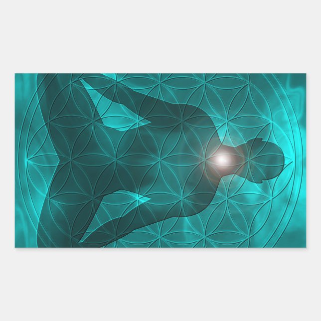 Sticker Rectangulaire Throat Chakra Vishuddha (Devant)