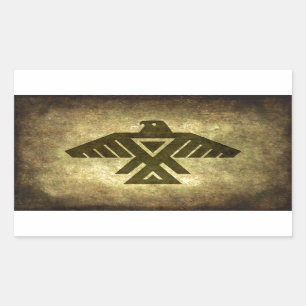 Sticker Rectangulaire Thunderbird - texture de parchemin Vintage