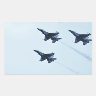 Sticker Rectangulaire Thunderbirds F-16 Airshow
