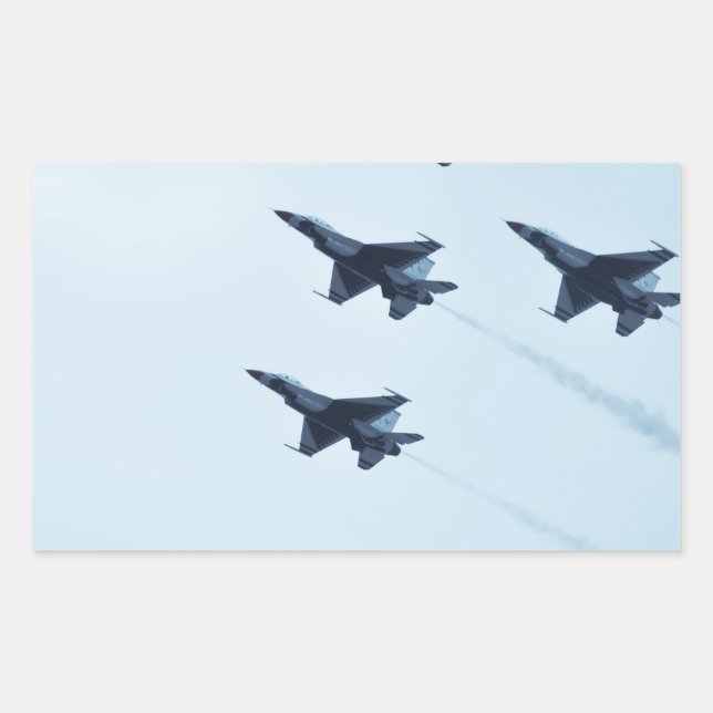 Sticker Rectangulaire Thunderbirds F-16 Airshow (Devant)