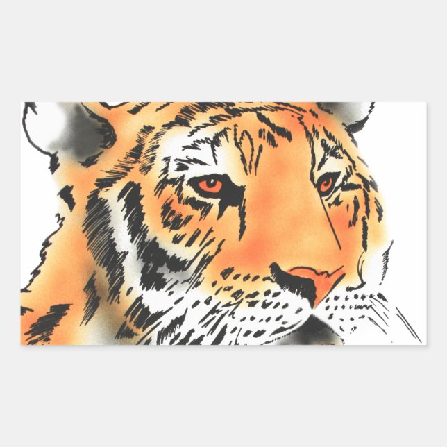 Sticker Rectangulaire Tigress and Cub (Devant)