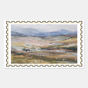 Sticker Rectangulaire Timbre faux d'Écosse