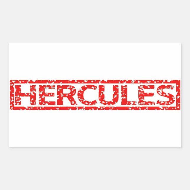 Sticker Rectangulaire Timbre Hercules (Devant)