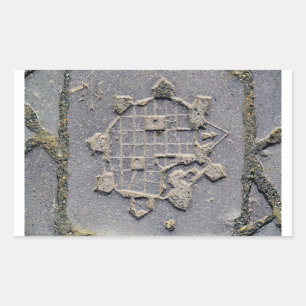 Sticker Rectangulaire Timisoara Roumanie citadelle carte pavage pierre a