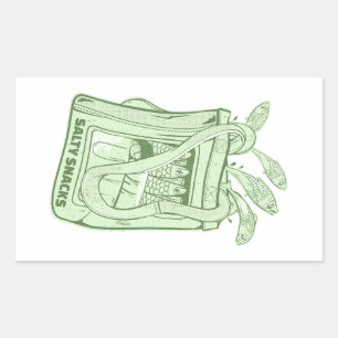 Sticker Rectangulaire Tin de sardines salé snack