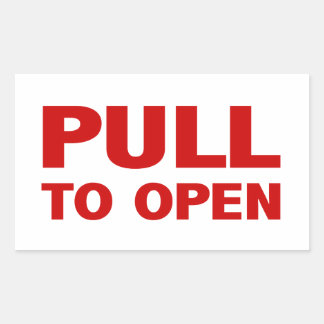 Sticker Rectangulaire Tirer sur le panneau de portes ouvertes