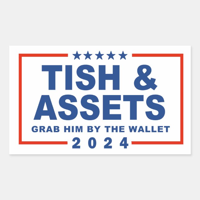 Sticker Rectangulaire Tish and Assets - Attrapez-le par le portefeuille (Devant)